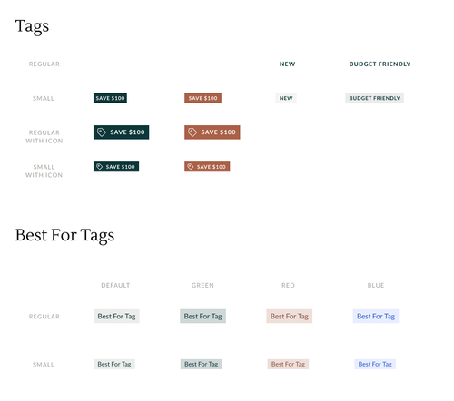 Leesa design system documentation
