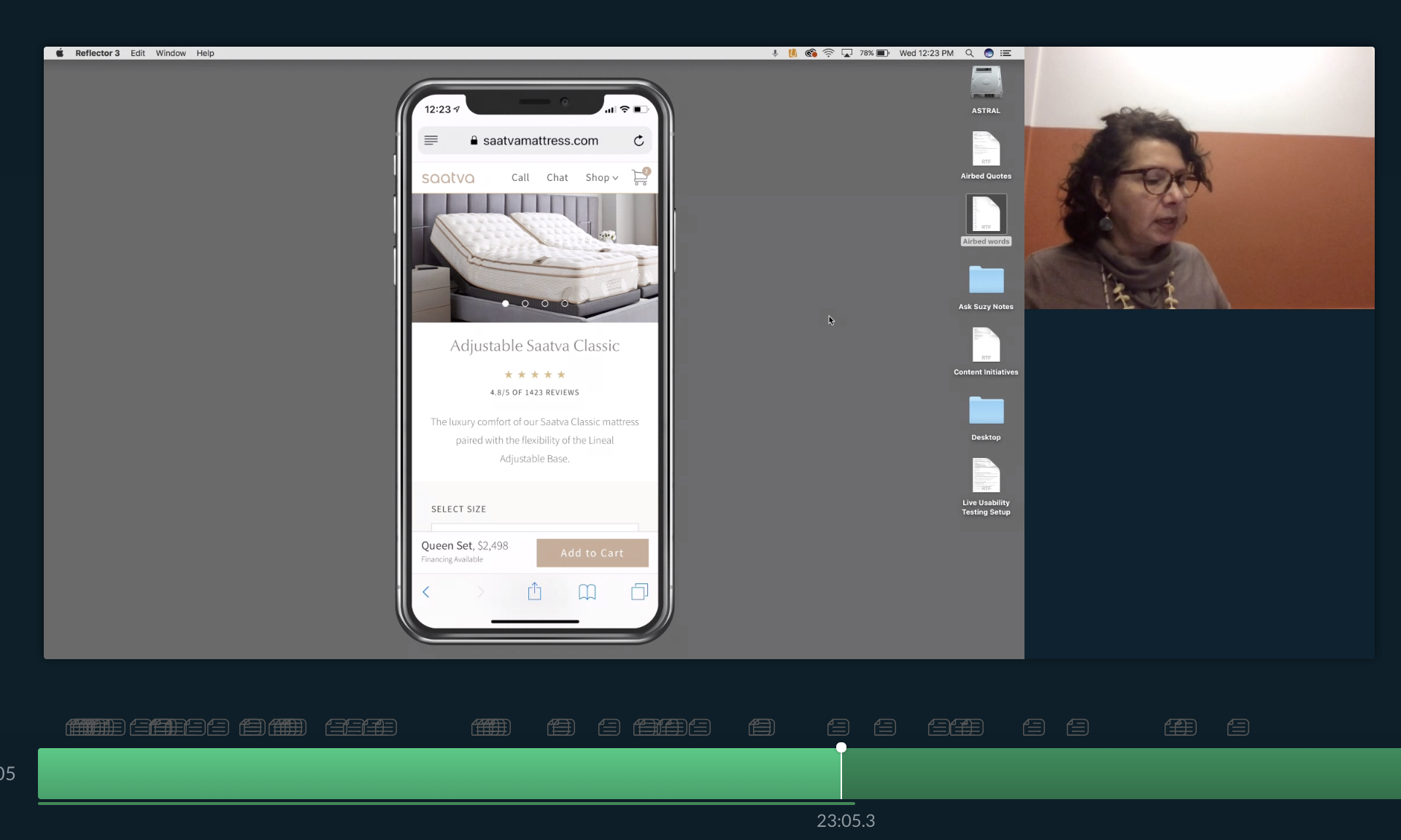 Saatva moderated usability testing