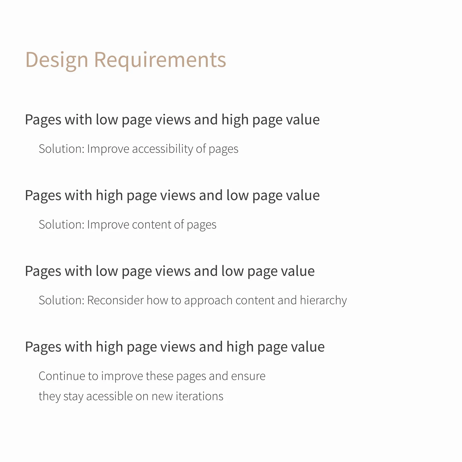 Saatva product requirements