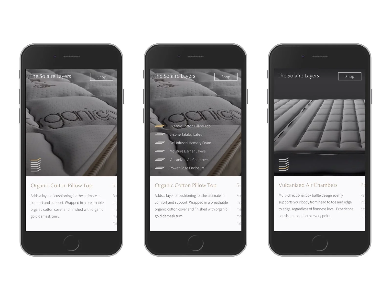 Solaire responsive 3D mattress tour